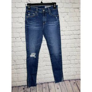 AG the farrah skinny ankle jeans distressed size 25R distressed